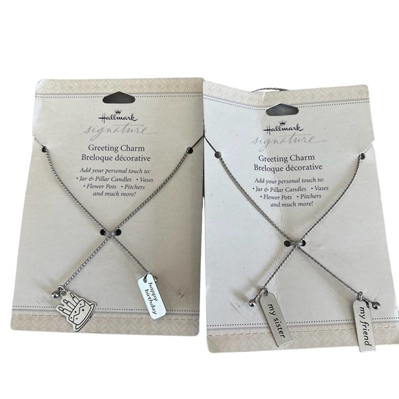 2 Hallmark greeting charm happy birthday my sister my friend - Picture 1 of 5